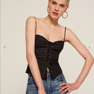 Reformation Lace Up Corset Clayten Top